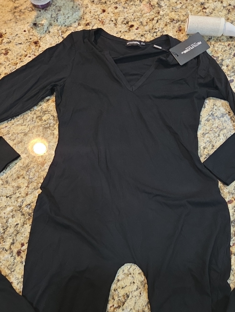 Pretty Little Things Lonh Sleeve Romper Nwt 12